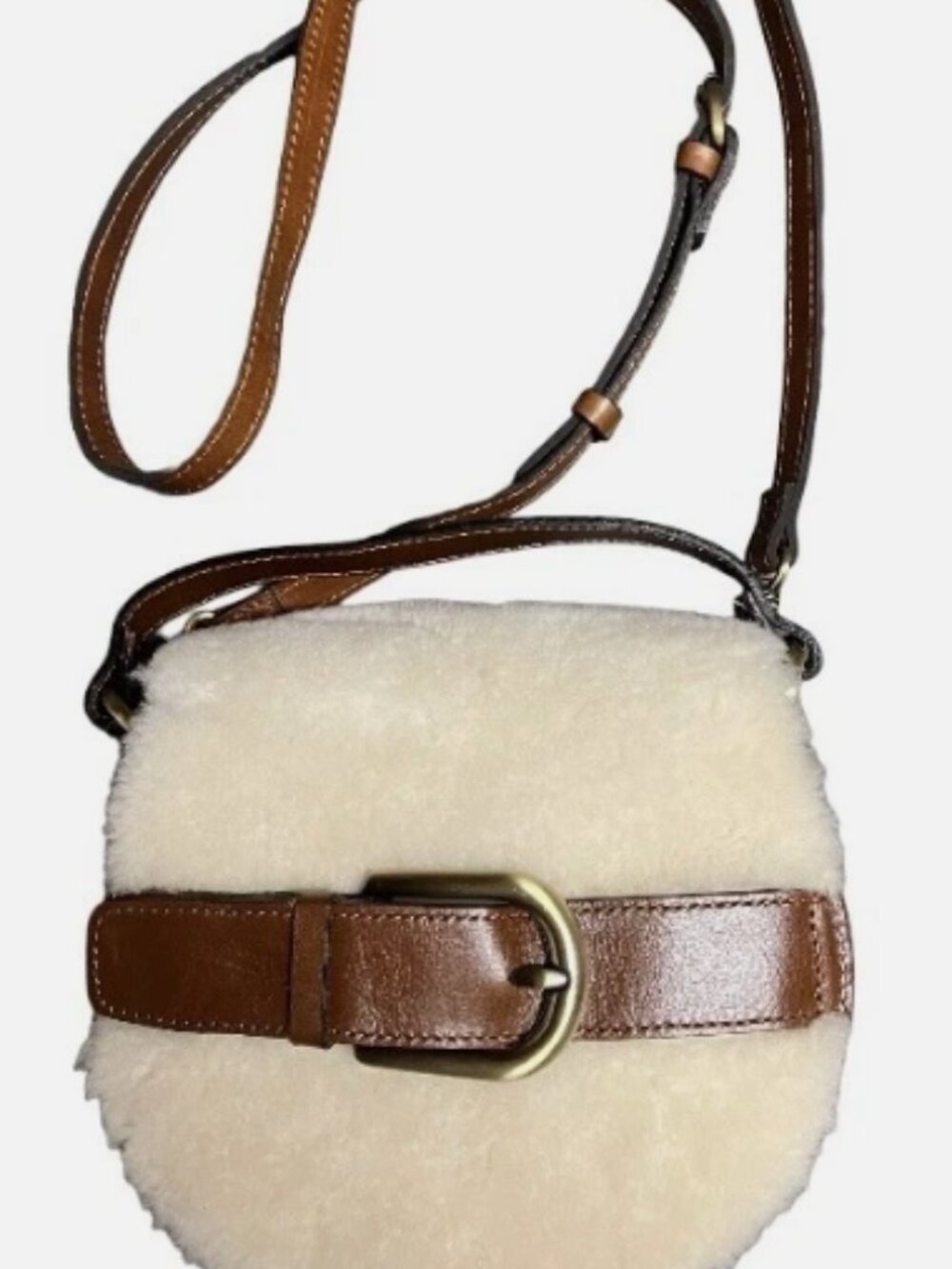 PATRICIA NASH ANNFIELD LIMITED COLOR SHEARLING NATURAL CROSSBODY